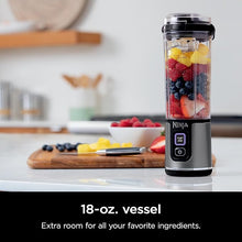 Load image into Gallery viewer, Ninja BC151BK Blast Portable Blender, Cordless, 18oz. Vessel, Personal Blender-for Shakes &amp; Smoothies, BPA Free, Leakproof-Lid &amp; Sip Spout, USB-C Rechargeable, Dishwasher Safe Parts, Black
