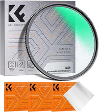 Load image into Gallery viewer, K&amp;F Concept 58mm Shimmer Diffusion 1 Effect Filter Optical Glass 18 Multi-Coated Glimmer Glass Filter for Camera Lens with 3 Cleaning Cloth (K-Series)
