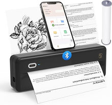 Load image into Gallery viewer, HPRT MT810 Portable Printers Wireless for Travel, Bluetooth Printer Compatible with Android iOS Phones &amp; Laptops Support 8&quot; &amp; 4&quot; Thermal Roll Paper Suitable for Home Vehincles Office Business
