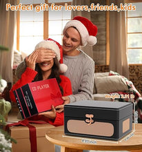 Load image into Gallery viewer, CD Player for Home with Speakers, Bluetooth Output Transmission, Rechargeable Battery Portable Desktop CD Player LED Display, Remote Control, USB Playback, Auto-Off, Headphone Jack - Black…
