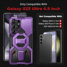 Load image into Gallery viewer, TONGATE Magnetic for Samsung Galaxy S25 Ultra Case with Ring Stand, [Compatible with MagSafe][Camera Protective Cover][Military-Grade Protection] Phone Case for S25 Ultra with Screen Protector, Purple
