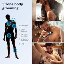 Load image into Gallery viewer, Philips Norelco Bodygroom Series 7000 Showerproof Body &amp; Manscaping Trimmer &amp; Shaver with case and Replacement Head for Above and Below The Belt, BG7040/42
