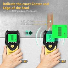 Load image into Gallery viewer, Stud Finder Wall Scanner, 5 in 1 Electronic Stud Detector with LCD Display and Audio Alarm, Stud Sensor Beam Finders for The Center and Edge of Wood AC Wire Metal Studs Joist Pipe
