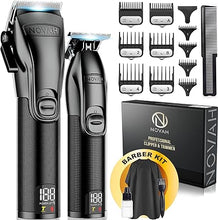 Load image into Gallery viewer, Novah® Professional Hair Clippers for Men, Professional Barber Clippers and Trimmer Set, Mens Cordless Hair Clippers for Barbers Haircut Kit Fade
