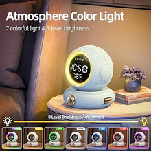 Load image into Gallery viewer, Sunrise Alarm Clock with Sunrise Simulation Wake Up Light with Remote Control, Astronaut Dual Alarms, Wireless Speaker, 6 Natural Sounds, Heavy Sleepers, FM Radio, Ideal Gifts for Kids Teens
