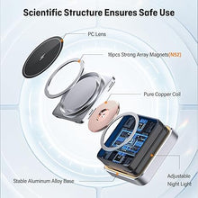 Load image into Gallery viewer, 2024 Upgraded Wireless Charger 3 in 1, Foldable Wireless Charging Station with Light for Apple MagSafe Charger, Travel Magnetic Charger Compatible with iPhone 16/15/14/13/12 Apple Watch

