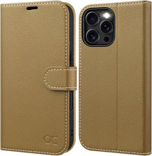 Load image into Gallery viewer, OCASE Compatible with iPhone 16 Pro Wallet Case, PU Leather Flip Folio Case with Card Holders RFID Blocking Kickstand [Shockproof TPU Inner Shell] Phone Cover 6.3 Inch 2024, Copper
