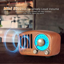 Load image into Gallery viewer, Vintage Radio Retro Bluetooth Speaker- Greadio Cherry Wooden FM Radio with Old Fashioned Classic Style, Strong Bass Enhancement, Loud Volume, Bluetooth 5.0 Wireless Connection, TF Card &amp; MP3 Player
