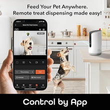 Load image into Gallery viewer, Geeni Pet Treat Dispenser with Camera - 2K HD WiFi Enabled, Dog and Cat Automatic Smart Feeder, Two-Way Audio, Night Vision, Auto-Follow, Remote Access with App, Alexa and Google Compatible, White
