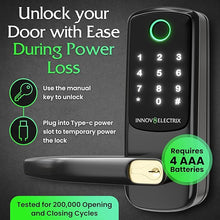 Load image into Gallery viewer, Home Smart Lock with Handle - Heavy Duty WiFi Door Lock Deadbolt with Fingerprint, Passcode, Key, App, Card Unlock Options -Keyless Entry Door Lock for Front Door Office Storage Rental
