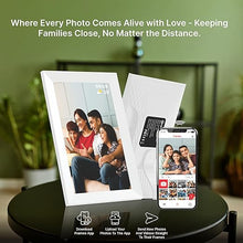 Load image into Gallery viewer, Avyona 10.1” Smart WiFi Digital Photo Frame | HD IPS Touchscreen | 32GB Storage | Frameo App for Instant Wireless Photo &amp; Video Sharing | Auto-Rotate | Ideal Gift for Family &amp; Friends – Frost White
