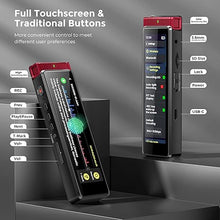 Load image into Gallery viewer, 136GB Digital Voice Recorder with Playback, Innioasis R1 Full Touchscreen Voice Recorder with AI Intelligent Transcription and Bluetooth, Voice Activated Sound Audio Recorder Device with Mic (Red)
