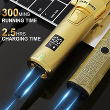 Load image into Gallery viewer, FADEKING® Professional Hair Clippers for Men - Cordless Hair Clippers, LCD Display Barber Clippers for Hair Cutting &amp; Mens Grooming with Travel Case (Gold+Bronze)
