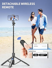 Load image into Gallery viewer, 71&quot; Phone Tripod, Aluminum Tripod for iPhone &amp; Selfie Stick Tripod with Remote, iPhone Tripod Stand &amp; Travel Tripod, Extendable Cell Phone Tripod Compatible with iPhone 15/14/13/Android/Camera
