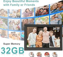 Load image into Gallery viewer, Frameo Digital Picture Frame WiFi -10.1 Inch Digital Photo Frame with 32GB Storage,1280x800 HD IPS LCD Touch Screen,Electronic Picture Frame?Auto-Rotate?Slideshow Share Videos Photos Remotely Via App
