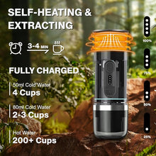 Load image into Gallery viewer, Portable Espresso Maker, Wireless Self-heating, Travel Coffee Maker, 80ml Water Tank, Ground Coffee Compatible with Nespresso &amp; Dolce Gusto for Travel, Camping, Hiking, Office (Grey)
