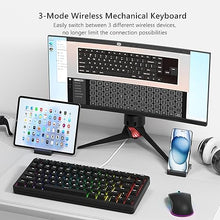 Load image into Gallery viewer, Womier SK75 75% Keyboard with Full Aluminum Wireless Mechanical Gaming Keyboard, VIA Custom Keyboard, Pre-lubed POM Switches RGB Creamy Gaming Keyboard, 3-Modes Gasket Hot Swappable Keyboard, Black
