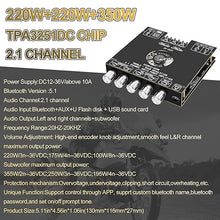 Load image into Gallery viewer, Bluetooth Power Amplifier Board Stereo - HiFi 2.1 Channel 2X220W+350W Bluetooth 5.1 12-38V Digital Power Audio Amplifier Module Subwoofer Control with AUX/Bluetooth/USB Flash Drive (ZK-AS21)
