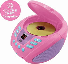 Load image into Gallery viewer, Lexibook Unicorn - Bluetooth CD Player for Kids – Portable, Multicoloured Light Effects, Microphone Jack, Aux-in Jack, AC or Battery-Operated, Girls, Boys, Pink, RCD109UNI
