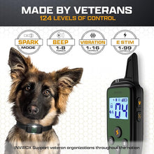 Load image into Gallery viewer, INVIROX Shock Collar for Large Dog [Spark K9] 124 Levels with Remote 1100yd Range, Night-Light Mode for Medium Dogs IP67 Waterproof Training Collar for Dogs

