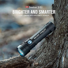 Load image into Gallery viewer, OLIGHT Seeker 3 Pro 4200 Lumens Ultra-Bright LED Flashlight, MCC3 Rechargeable High Lumen Flashlights for Outdoor, Searching, Camping, Hiking (Black)
