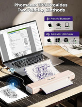 Load image into Gallery viewer, Phomemo TP81 Ultra (Upgraded) Tattoo Stencil Printer, Thermal Tattoo Printer with 10pcs Transfer Paper, Tattoo Printer for Tattoo Artists &amp; Beginners, Compatible with Tablet,Smartphone &amp; PC,Pink
