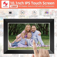 Load image into Gallery viewer, FRAMEO 10.1 Inch WiFi Digital Photo Frame Built in 32GB Memory with 1280x800 IPS LCD Touch Screen, Auto-Rotate Portrait and Landscape, Share Moments Instantly via Frameo App from Anywhere
