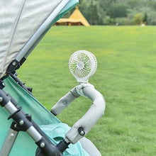Load image into Gallery viewer, HomeLifairy Stroller Fan Battery Operated Fan Clip On Fan Rechargeable Handheld Personal Portable Fan Car Seat Fan for Baby Small Desk USB Mini Fan for Stroller Accessories
