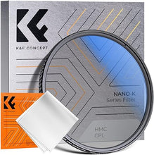 Load image into Gallery viewer, K&amp;F Concept 82mm Circular Polarizer Filter Ultra-Slim 18 Multi-Coated Optical Glass Circular Polarizing Filter for Camera Lenses with Cleaning Cloth (K Series)
