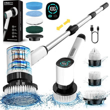 Load image into Gallery viewer, Electric Spin Scrubber - Electric Scrubber for Cleaning with 7 Replaceable Heads - Full-Body Waterproof Tub Scrubber with Long Handle - Electric Brush Cleaner for Bathroom
