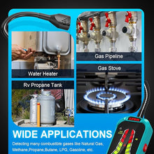 Load image into Gallery viewer, Kiprim High Sensitivity Gas Leak Detector HVAC Tools Natural Gas Detector with 9.4-Inch Probe, Portable Gas Tester with Audible &amp; Visual Alarm to Locate Combustible Sources Propane for Home and RV
