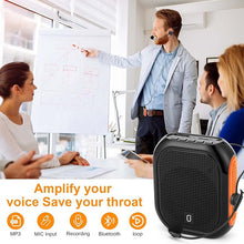 Load image into Gallery viewer, JYX Portable Voice Amplifier for Teacher with Wireless Microphone Headset, Rechargeable PA System Support MP3, AUX in, REC for Teaching, Meeting, Presentation
