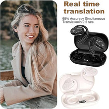 Load image into Gallery viewer, Language Translator Earbuds, 3-in-1 Translation Earbuds, Two Way Real-time Translation 144 Language, Translation Earbuds fit iOS &amp; Android, Translation Device with APP Online Instant-Black
