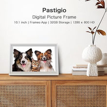 Load image into Gallery viewer, Digital Picture Frame WiFi, 10.1 Inch Frameo Digital Photo Frame, 32GB Memory, 1280*800 HD Touch Screen, Auto-Rotate, Share Pictures Videos Instantly, Wedding, Birthday Gifts for Women, Mom, Dad Gifts
