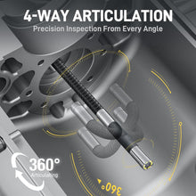 Load image into Gallery viewer, Teslong 360 Articulating Borescope with Light, 5'' Monitor Industrial Inspection Camera with 4-Way Joystick Articulation, HD Endoscope Camera for Automotive, Pipes, and Mechanics (0.24inch-5FT)
