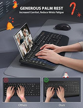 Load image into Gallery viewer, Wireless Keyboard and Mouse Combo - Full-Sized Ergonomic Keyboard with Wrist Rest, Phone Holder, Sleep Mode, Silent 2.4GHz Cordless Keyboard Mouse Combo for Computer, Laptop, PC, Mac, Windows -Trueque
