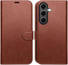 Load image into Gallery viewer, OCASE Compatible with Galaxy S25 Wallet Case, PU Leather Flip Folio Case with Card Holders RFID Blocking Kickstand [Shockproof TPU Inner Shell] Protective Phone Cover 6.2 Inch 2025, Dark Brown
