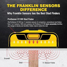 Load image into Gallery viewer, Franklin Sensors ProSensor X1100 Stud Finder with 11-Sensors, Wood &amp; Metal Stud Detector/Wall Scanner, Built-in Bubble Level
