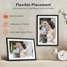 Load image into Gallery viewer, Digital Picture Frame WiFi, 10.1 Inch WiFi Digital Picture Frame with 1280x800 IPS HD Touch Screen, Smart Digital Photo Frame with 32GB Storage, Wall Mountable, Auto-Rotate, Warmest Gifts for Mom
