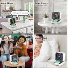 Load image into Gallery viewer, Divoom Ditoopro Pixel Art Speaker with LED Display, Portable Bluetooth Speaker, Smart Alarm Clocks, Retro Aesthetic Decor for Kitchen, Bedroom, Office, White

