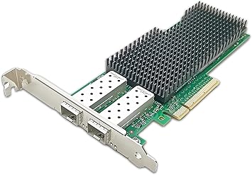 10/25Gb Dual Converged Network Card (NIC), 25gigabit Ethernet Interface Adapter 2 x SFP28 Port,PCIe 3.0 x 8 Compatible with Intel XXV710-DA2 Support Windows/Windows Server/Linux/Freebsd
