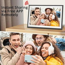 Load image into Gallery viewer, Forc Digital Picture Frame 15.6 Inch Digital Photo Frame, 1920x1080 IPS FHD Touch Screen, Built-in 32GB Storage, Auto Rotate Electronic Picture Frame Share Photos and Videos from Free APP
