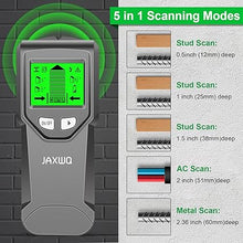 Load image into Gallery viewer, Stud Finder Wall Scanner - 5 in 1 Stud Detector with Smart Microprocessor chip HD LCD Display, Stud Sensor Beam Finders for the Center and Edge of Wood AC Wire Metal Studs Joist Pipe
