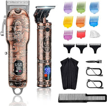 Load image into Gallery viewer, Suttik Hair Clippers and Trimmers Set for Men, Professional Cordless Barber Clippers for Hair Cutting, Beard Trimmer Hair Cutting Kit with T-Blade Close Cutting Trimmer
