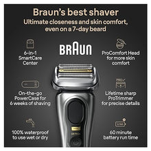 Load image into Gallery viewer, Braun Series 9 PRO+ Electric Shaver, Holiday Gifts for Men, Shaving Kit with 5 Pro Shave Elements and ProComfort Head, SmartCare Center
