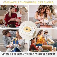 Load image into Gallery viewer, Rechargeable CD Player with Speakers, Bluetooth Transmitter, Festival Gift, FM, BGM Player for Home Decor
