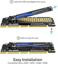 Load image into Gallery viewer, SABRENT NVMe M.2 SSD to PCIe X16/X8/X4 Card with Aluminum Heat Sink (EC-PCIE)
