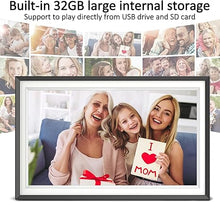 Load image into Gallery viewer, Forc Digital Picture Frame 15.6 Inch Digital Photo Frame, 1920x1080 IPS FHD Touch Screen, Built-in 32GB Storage, Auto Rotate Electronic Picture Frame Share Photos and Videos from Free APP
