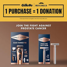 Load image into Gallery viewer, King C. Gillette Beard Trimmer PRO, 40 Length Settings, Cordless Design, Holiday Gifts for Men, 1 Trimmer, 1 Brush, 2 Combs, 1 Charger and 1 Zip Pouch
