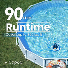 Load image into Gallery viewer, Cordless Robotic Pool Vacuum Cleaner,Portable Swimming Pool Vacuum Self-Parking Technology with LED Indicator,Ideal for Above Ground/Flat Pools up to 860 Sq.Ft,Lasts 90 Mins-Grey
